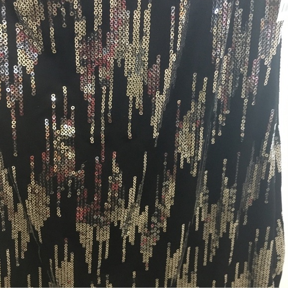 X small black and silver sequin one shoulder party dress - Picture 6 of 14